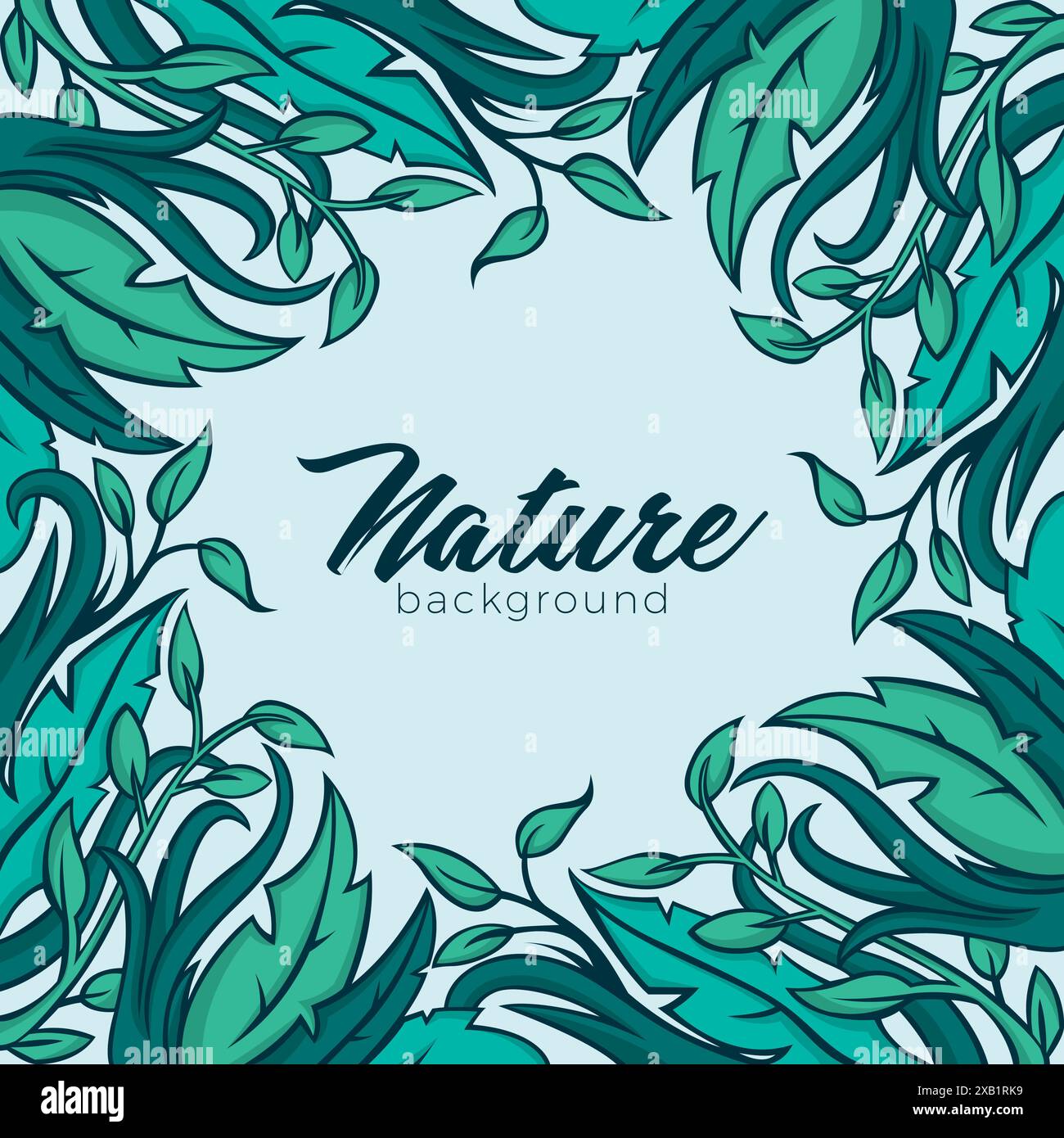 tropical leaves nature background. nature leaf background Stock Vector