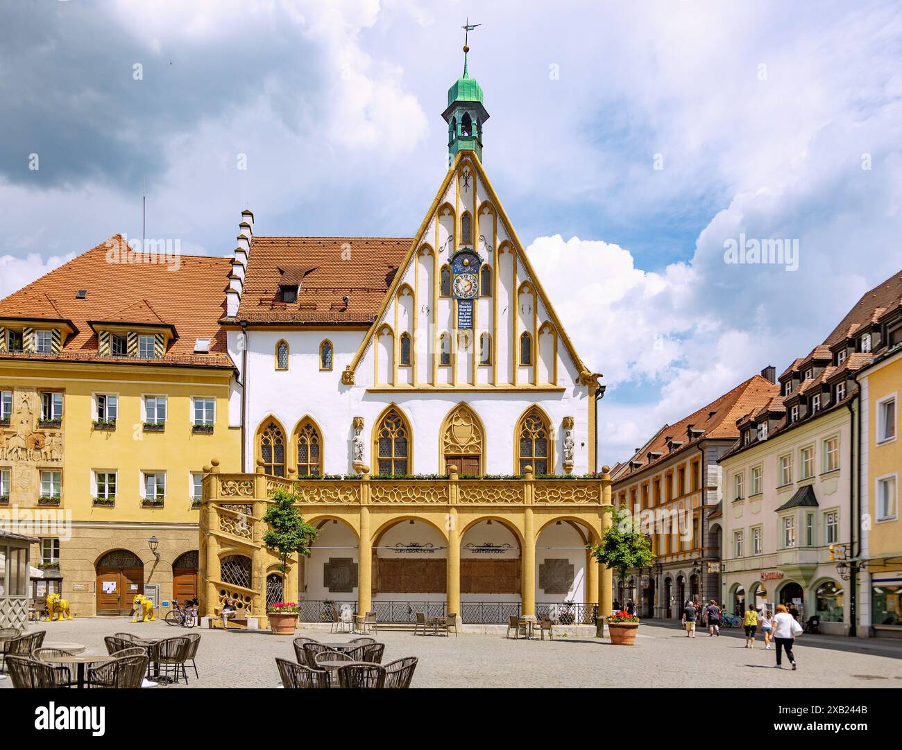 geography / travel, Germany, Bavaria, Amberg, city hall, marketplace ...