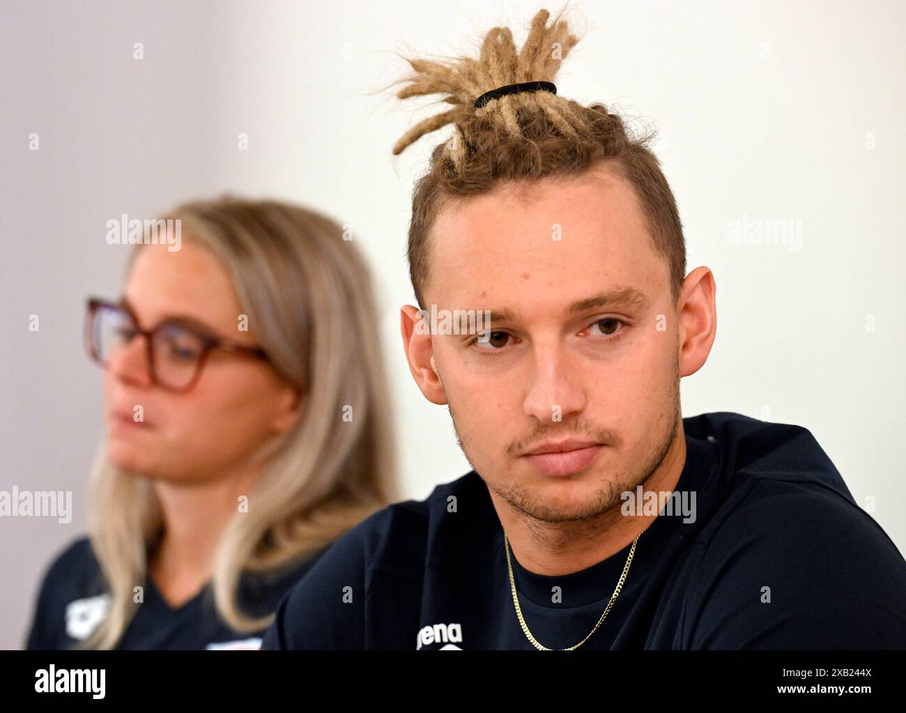 Prague, Czech Republic. 10th June, 2024. LR Czech swimmers Kristyna