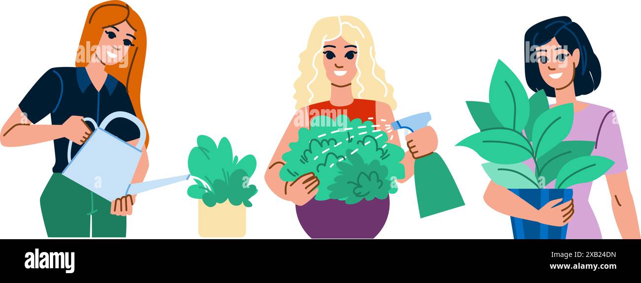 spring planting flowers vector Stock Vector Image & Art - Alamy