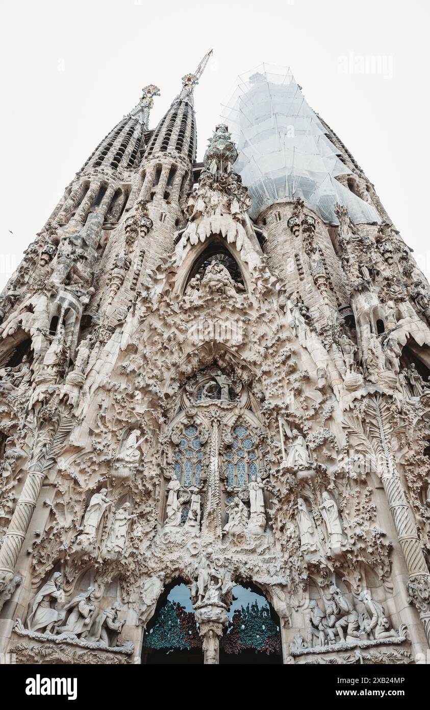 Sagrada Familia Passion Facade Or Nativity Facade