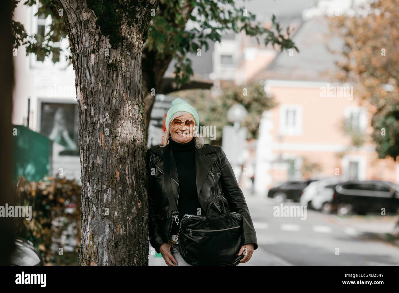 Happy older woman outdoor hi-res stock photography and images - Alamy