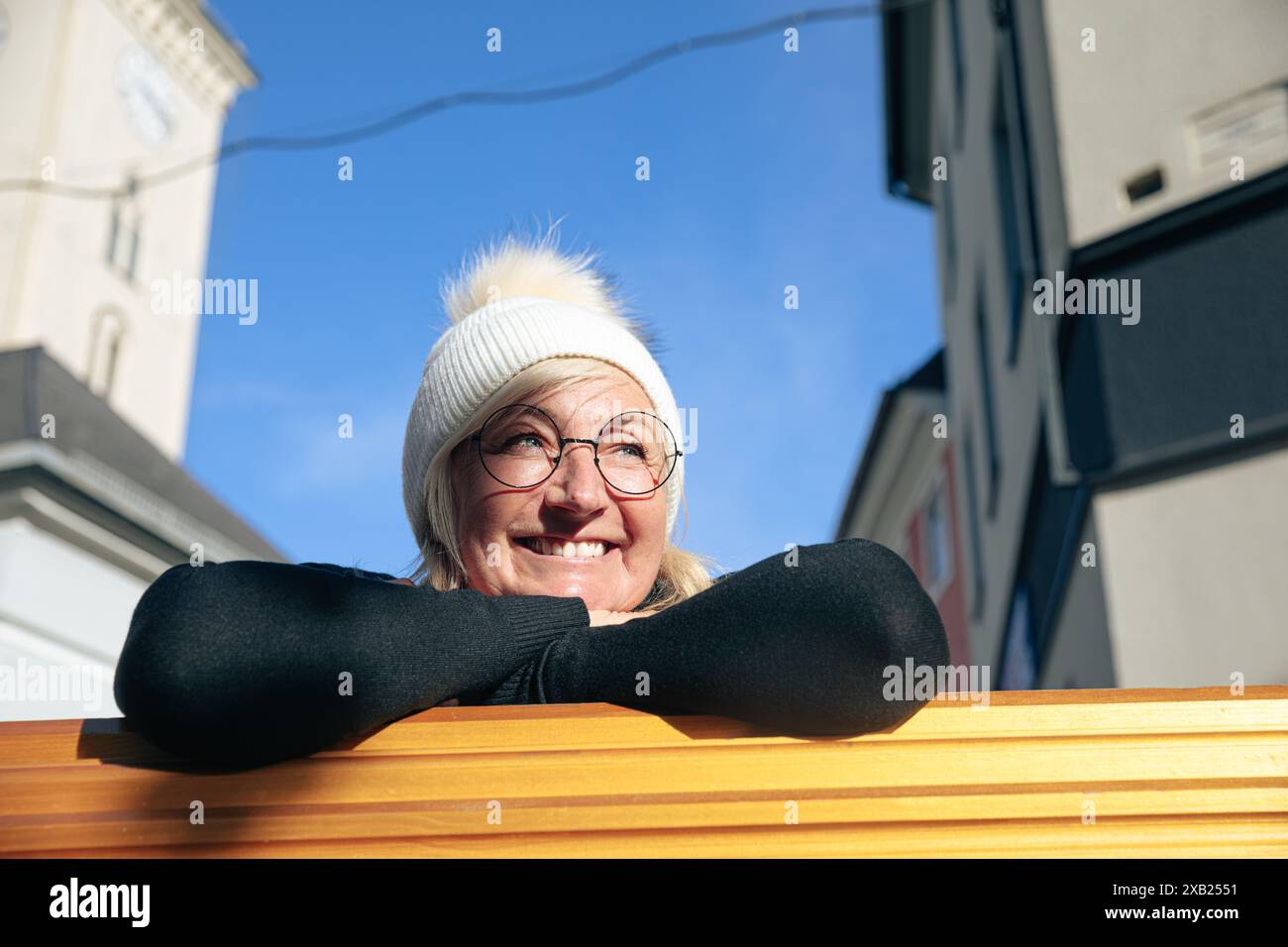 Happy older woman outdoor hi-res stock photography and images - Alamy