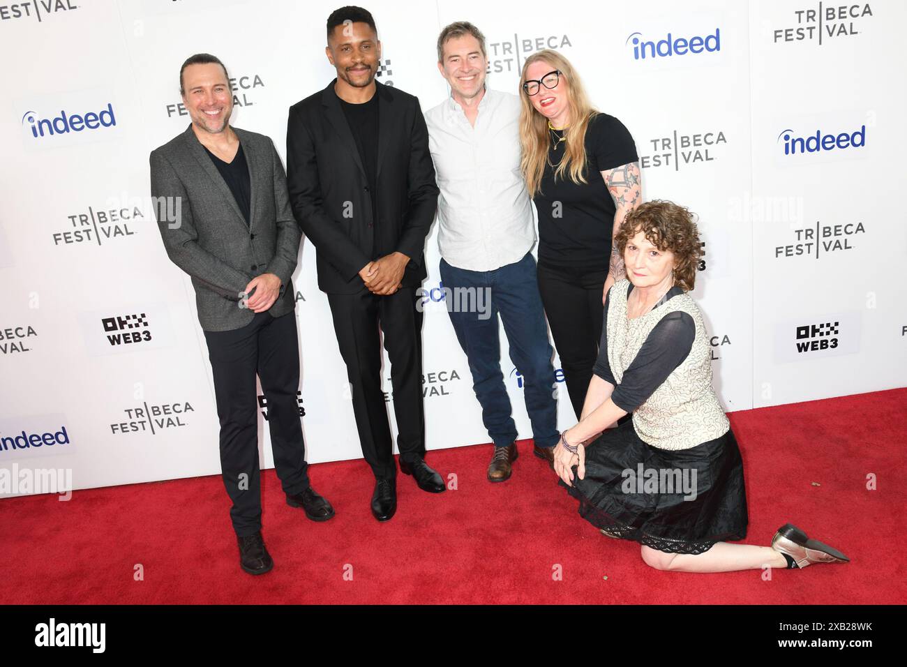 09 June 2024 - New York, New York - Jonathan T. Baker, Nnamdi Asomugha, Melissa Leo, Mark Duplass, Mel Eslyn at 2024 Tribeca Film Festival World Premiere of â€œTHE KNIFEâ€ held at the SVA Theater in New York, NY, USA. (Credit Image: © Ylmj/AdMedia via ZUMA Press Wire) EDITORIAL USAGE ONLY! Not for Commercial USAGE! Stock Photo