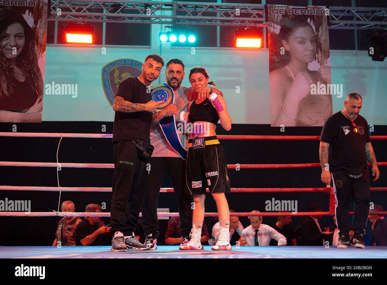 Aurora De Persio new italian champion, during the boxing match valid for the Italian women's