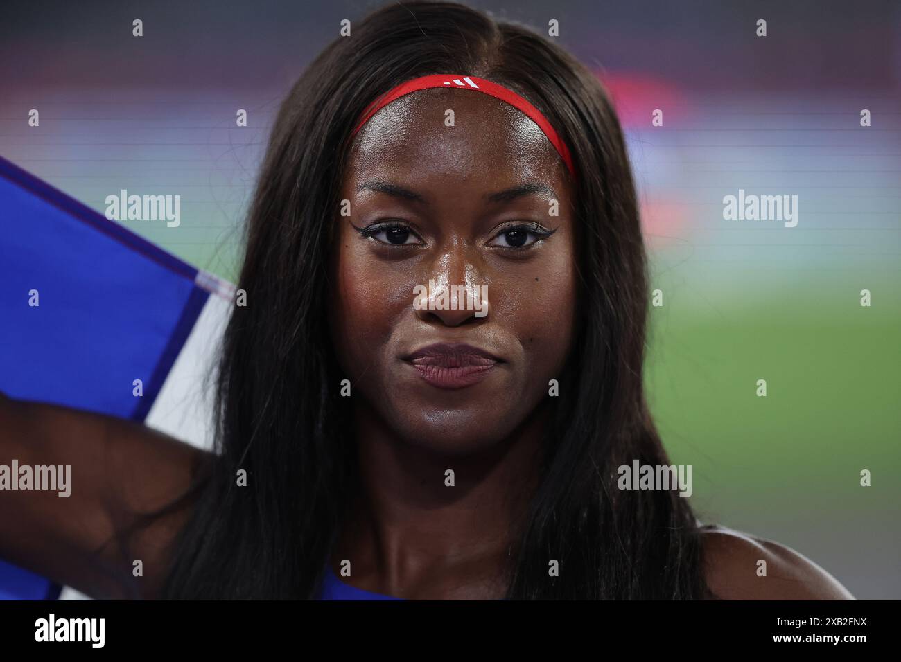 Rome, Italy. 08th June, 2024. Rome, Italy 8.06.2024 Cyrena SAMBAMAYELA win 100m Hurdles Women