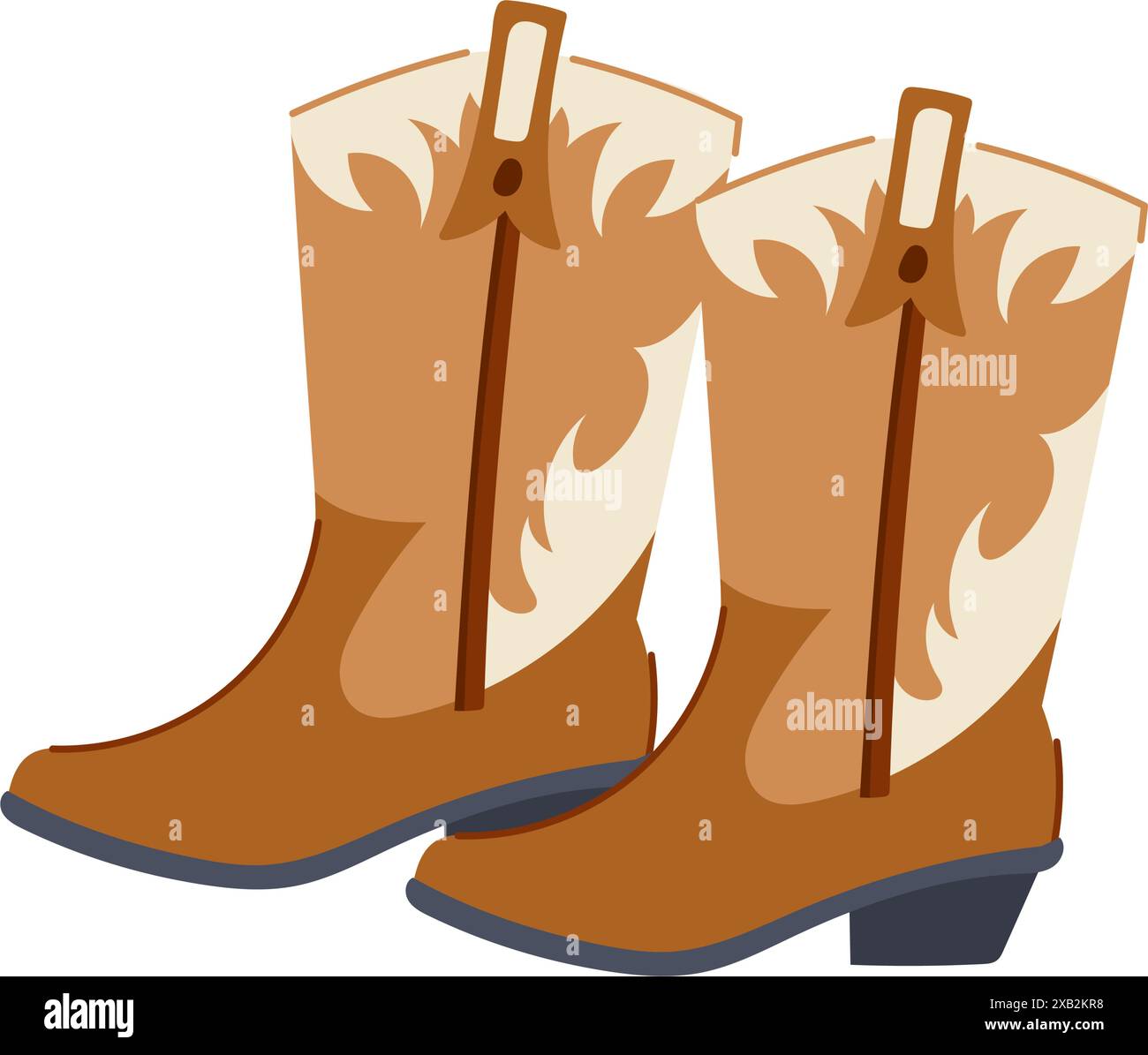 cowboy cowgirl boots cartoon vector illustration Stock Vector Image