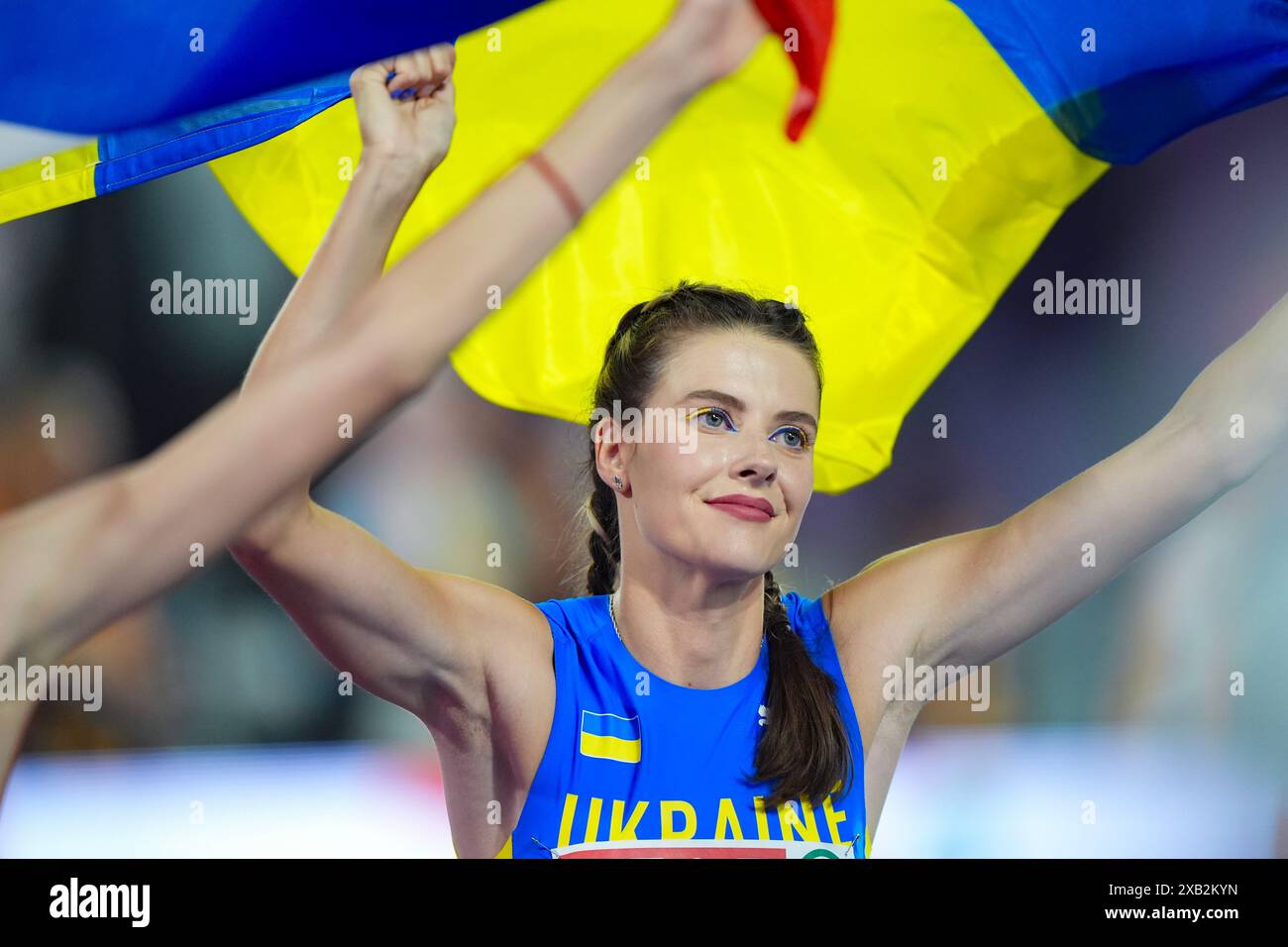 Rome, Italy 20240609. Yaroslava Mahuchikh of Ukraine took gold in height at the 2024 European Athletics Championships at the Olympic Stadium in Rome, Italy. Photo: Lise Åserud / NTB Stock Photo