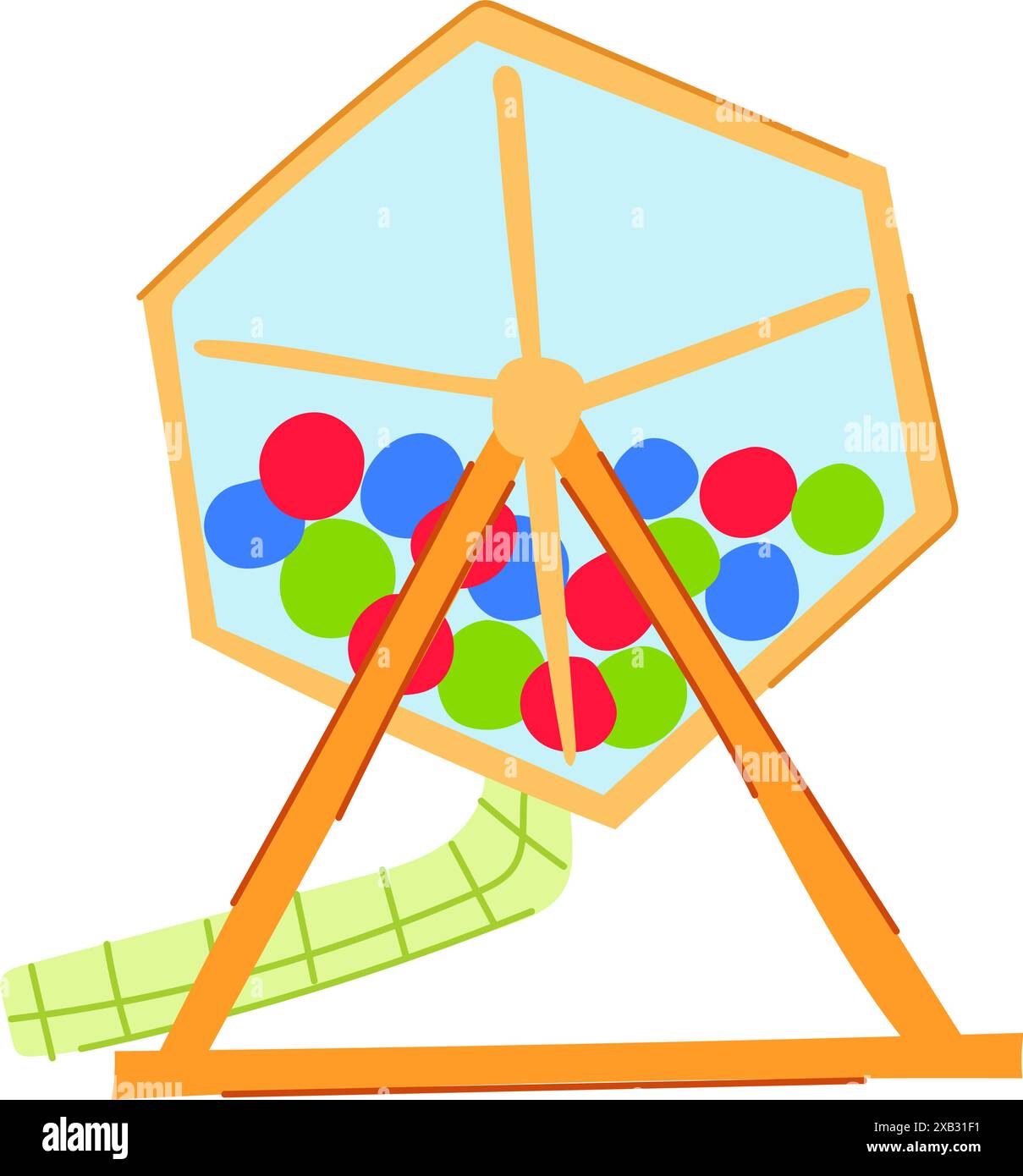 lottery lotto ball machine cartoon vector illustration Stock Vector ...