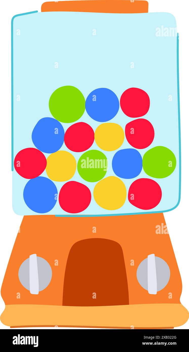 toy lotto ball machine cartoon vector illustration Stock Vector Image ...