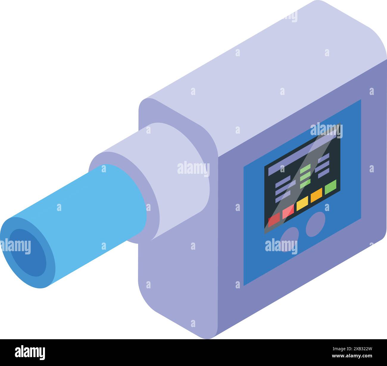 Electronic medical spirometer measuring lung function and capacity