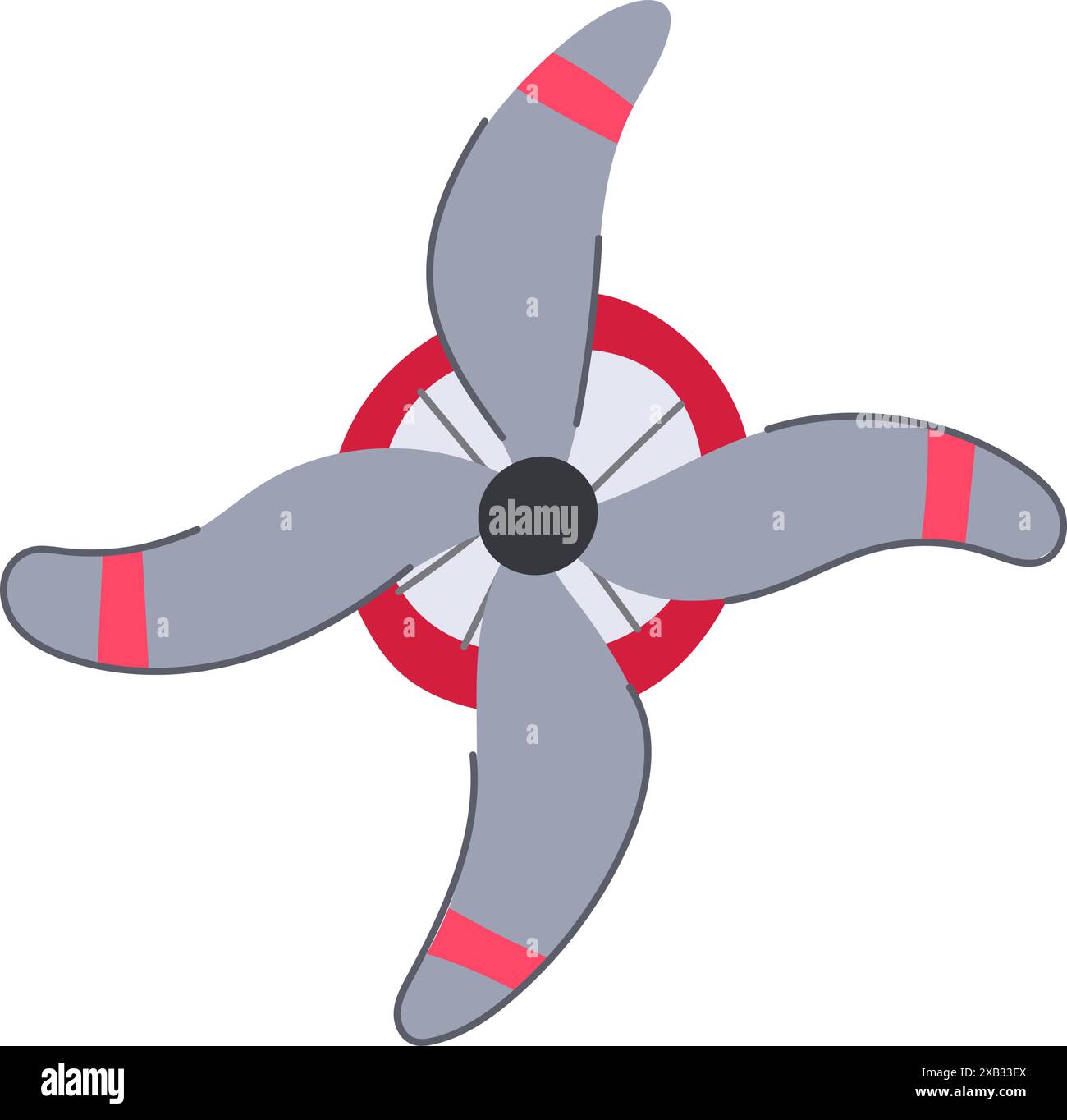 rotor propeller cartoon vector illustration Stock Vector