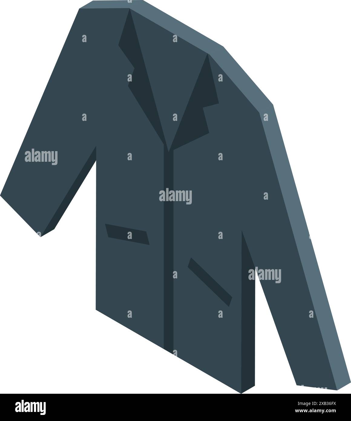 Grey doctor coat hanging on the wall, isometric icon Stock Vector Image ...