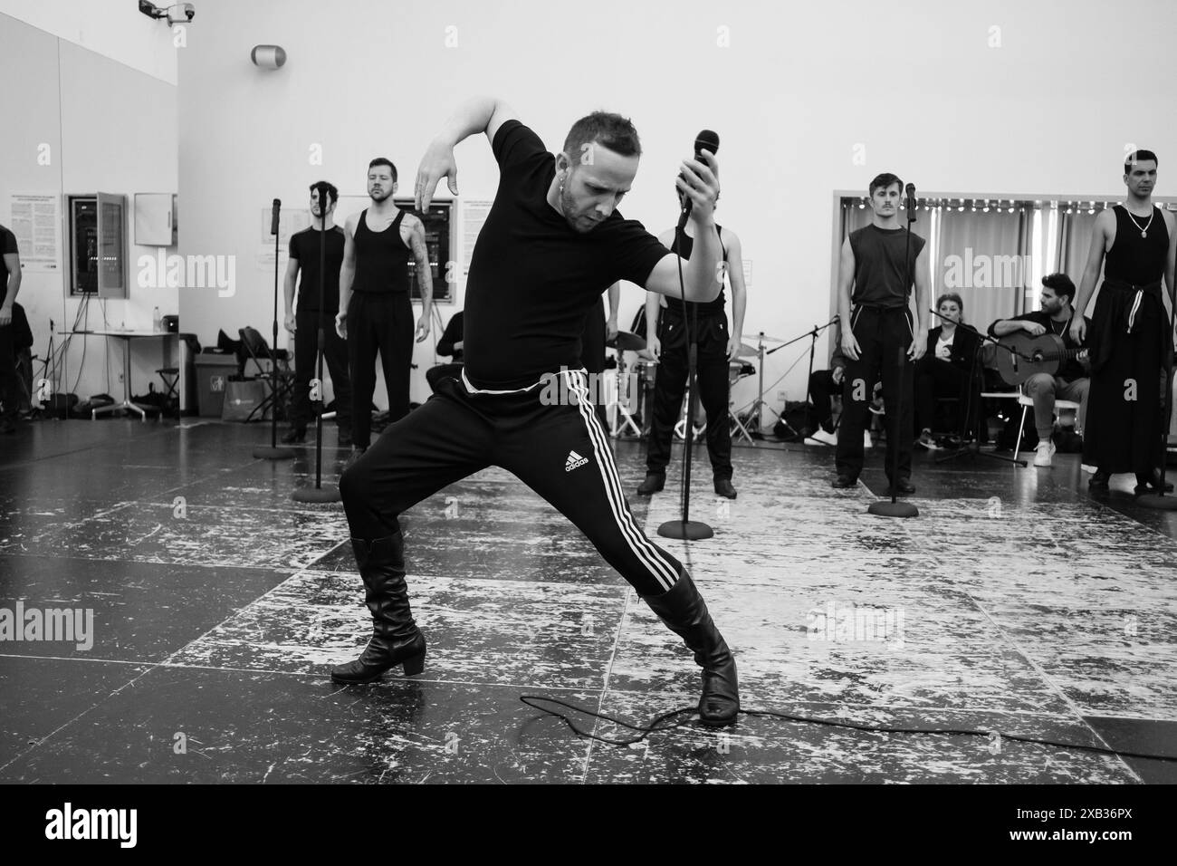 The dancer Manuel Liñan during his performance of the preview of his show 'Muerta de amor', at the Centro Coreografico Canal, on June 10, 2024 in Madr Stock Photo