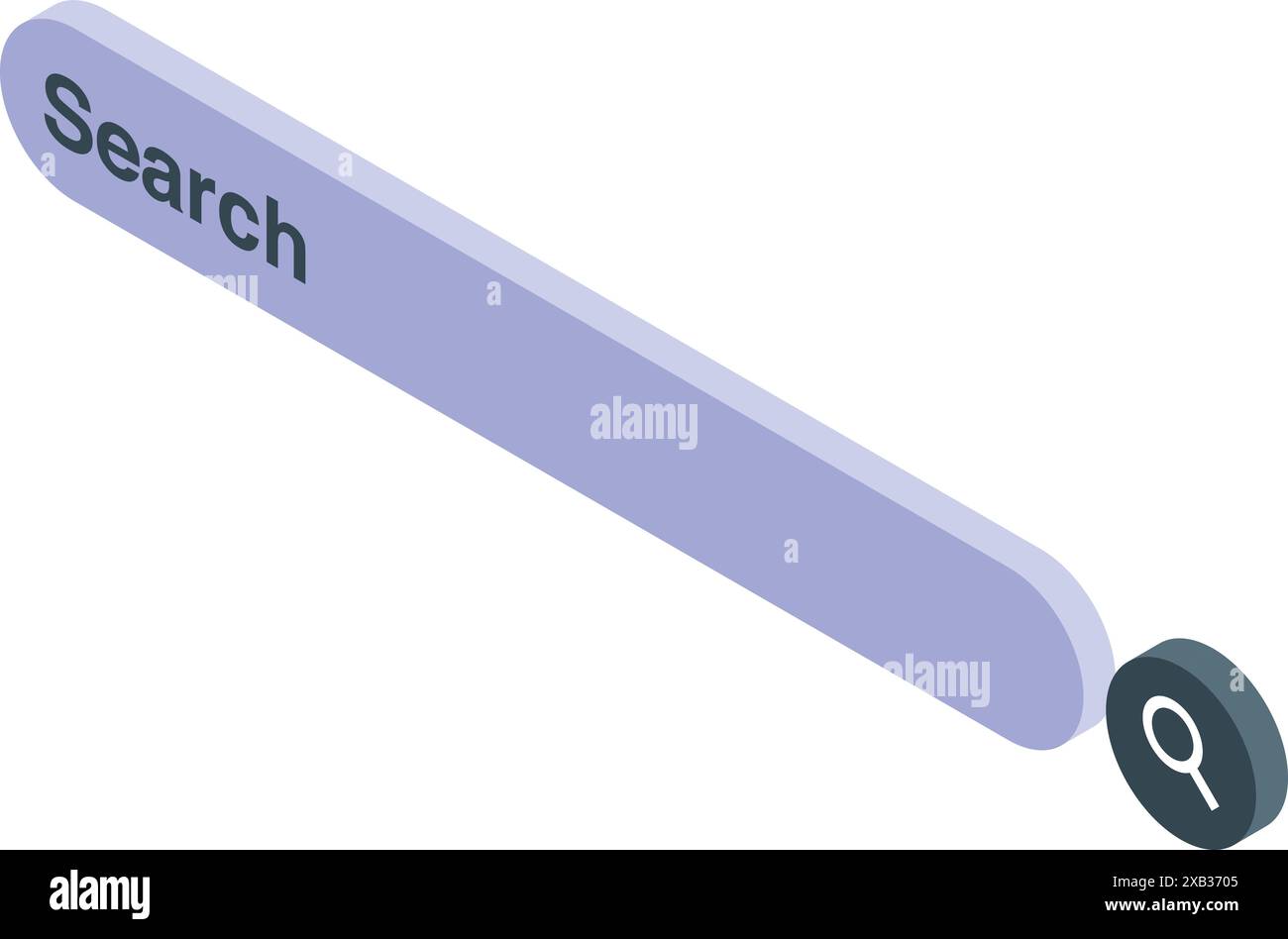 Search bar icon button is showing internet browsing and website navigation Stock Vector
