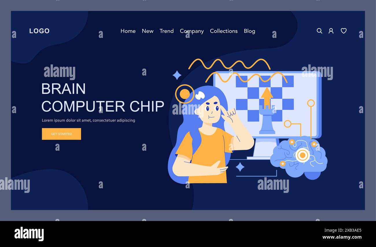 Brain Computer Interface concept A captivating vector illustration ...