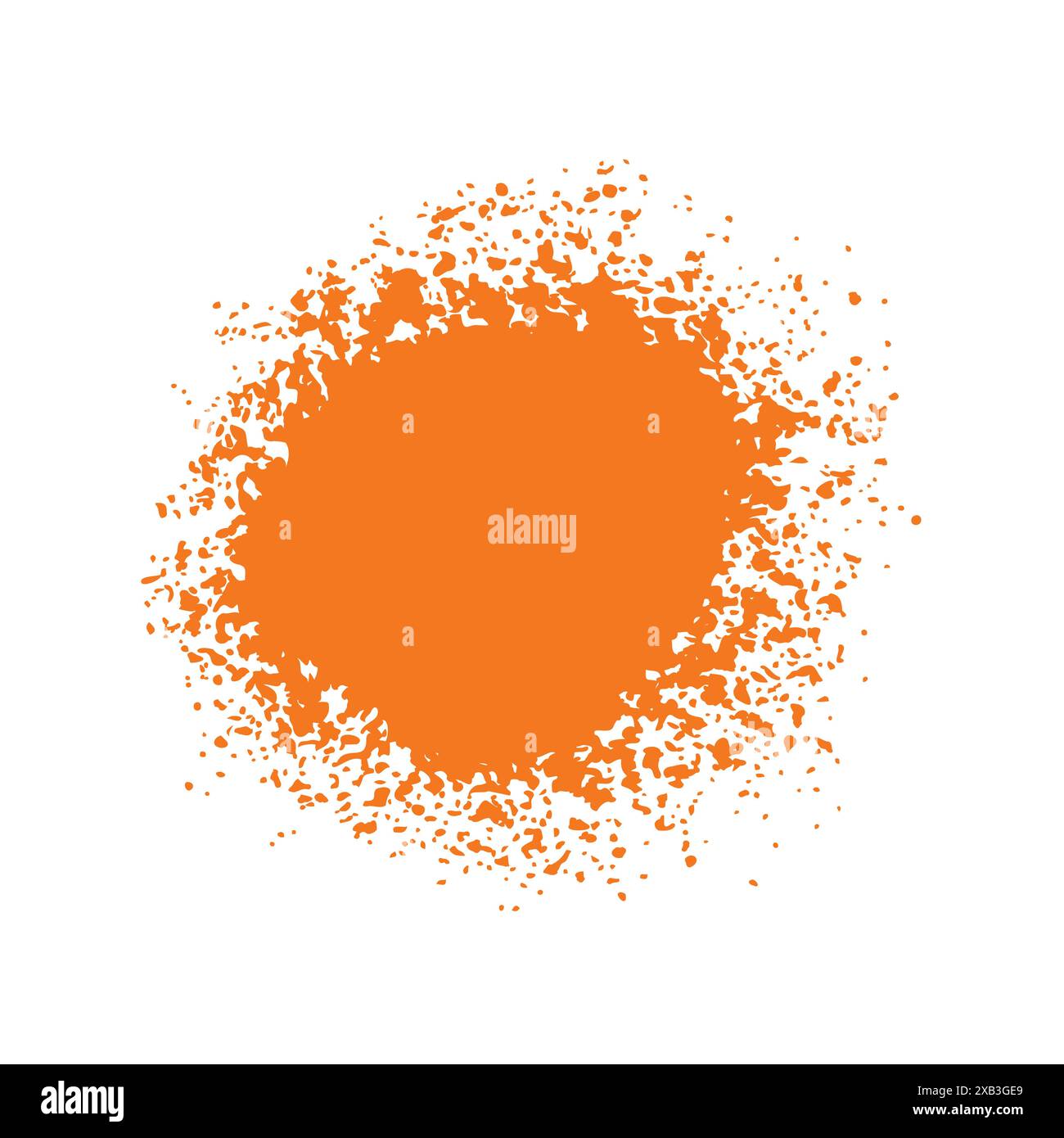 Hand drawn orange crayon powder explosion Stock Vector