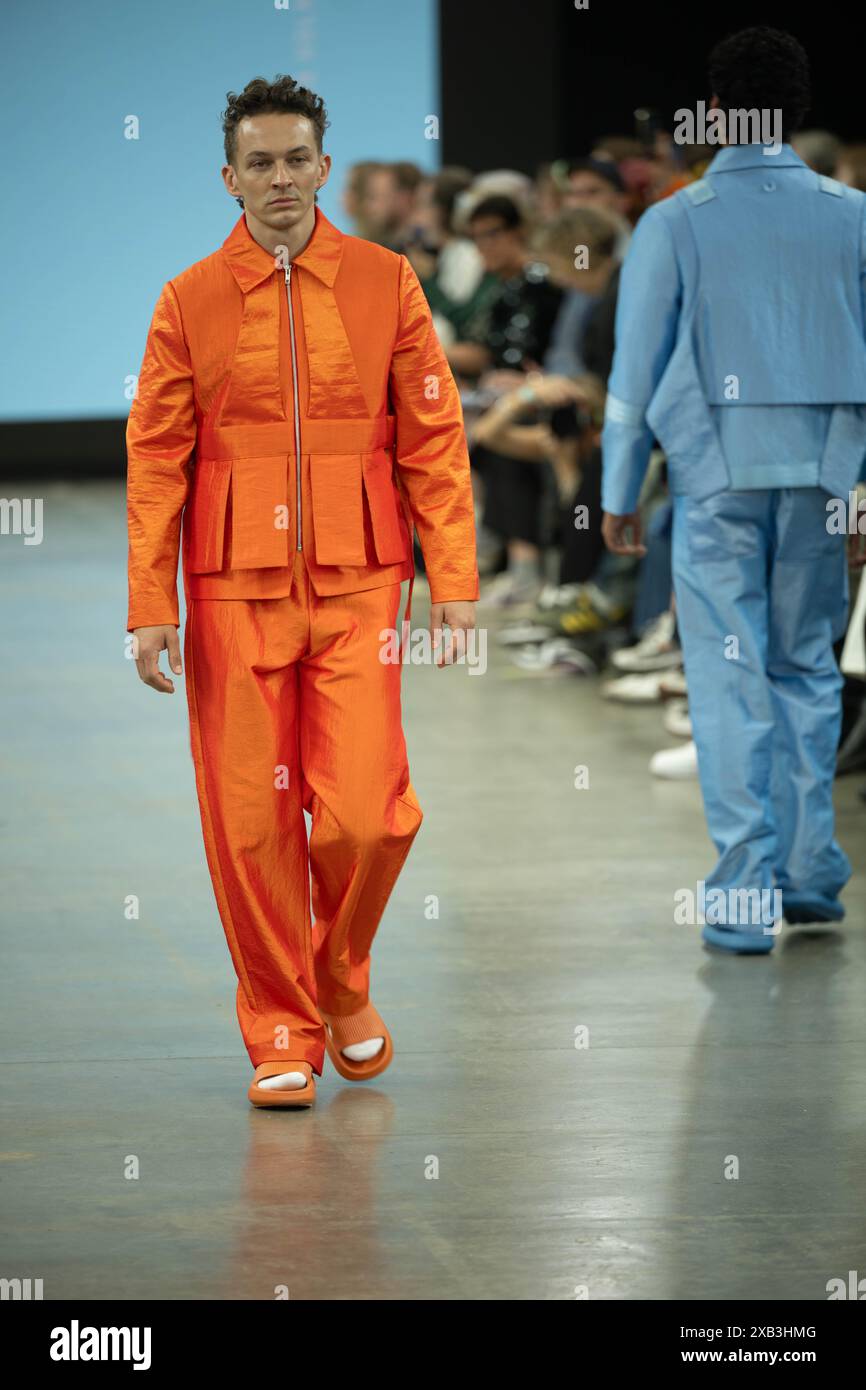 London, UK. 10th June, 2024. Graduate Fashion week 2024 Birmingham City University and the University of Derby Catwalk show Credit: Ian Davidson/Alamy Live News Stock Photo