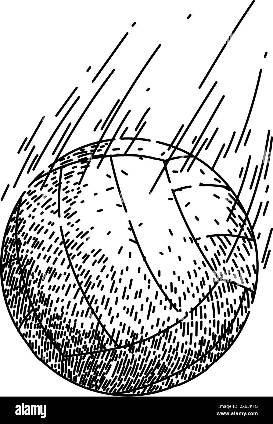 beach volleyball ball sketch hand drawn vector Stock Vector Image & Art