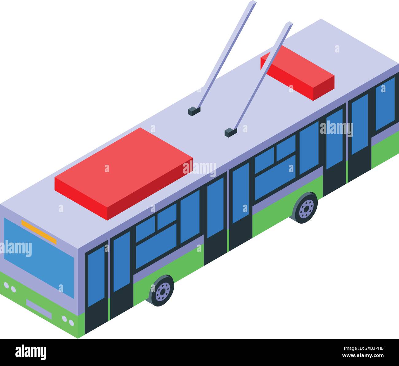 Battery electric trolleybus Stock Vector Images - Alamy