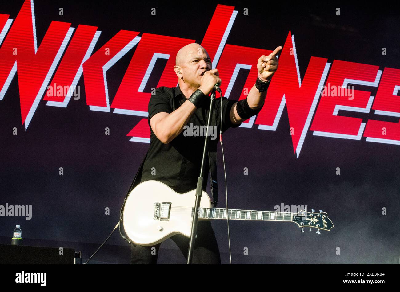 Danko Jones performing at Release Athens Festival in Plateia Nerou / Greece, June 2024 Stock Photo