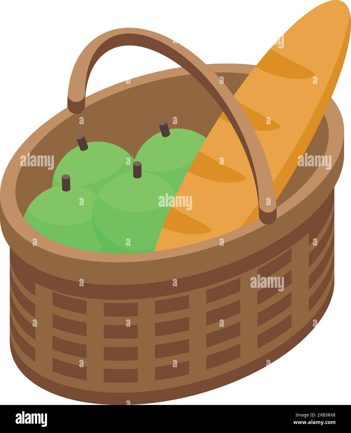 Wicker picnic basket full of fresh food, perfect for a romantic lunch ...