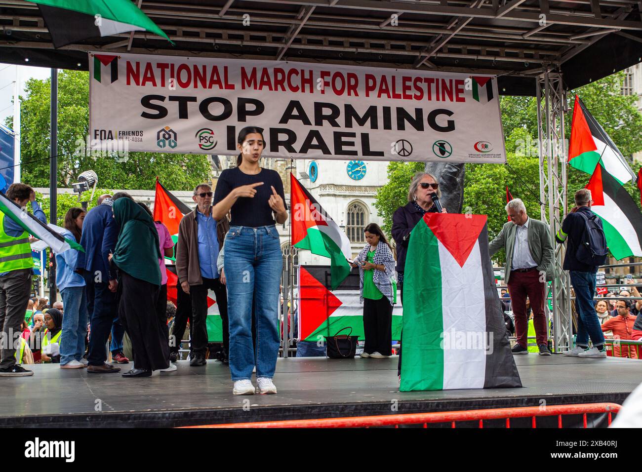 National March For Palestine 08/06/24 Stock Photo - Alamy