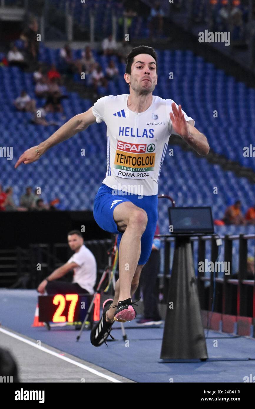 Rome, Italy. 08th June, 2024. Miltiadis TENTOGLOU Gold Medal Long Jump