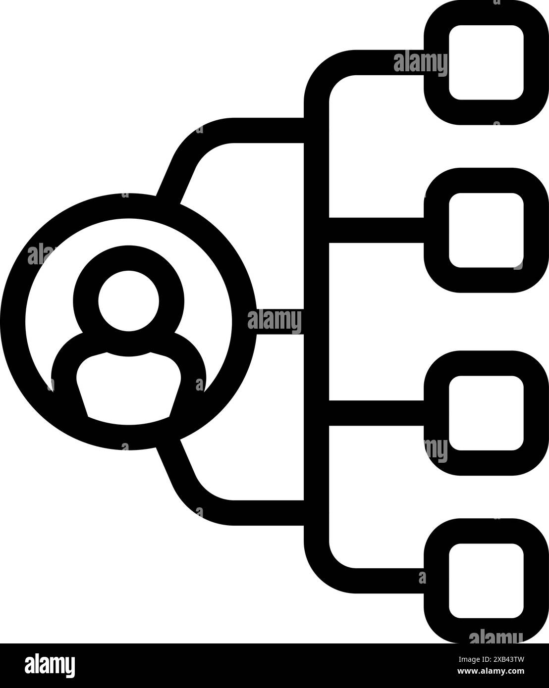 Businessman managing multiple projects, multitasking and workflow concept icon Stock Vector