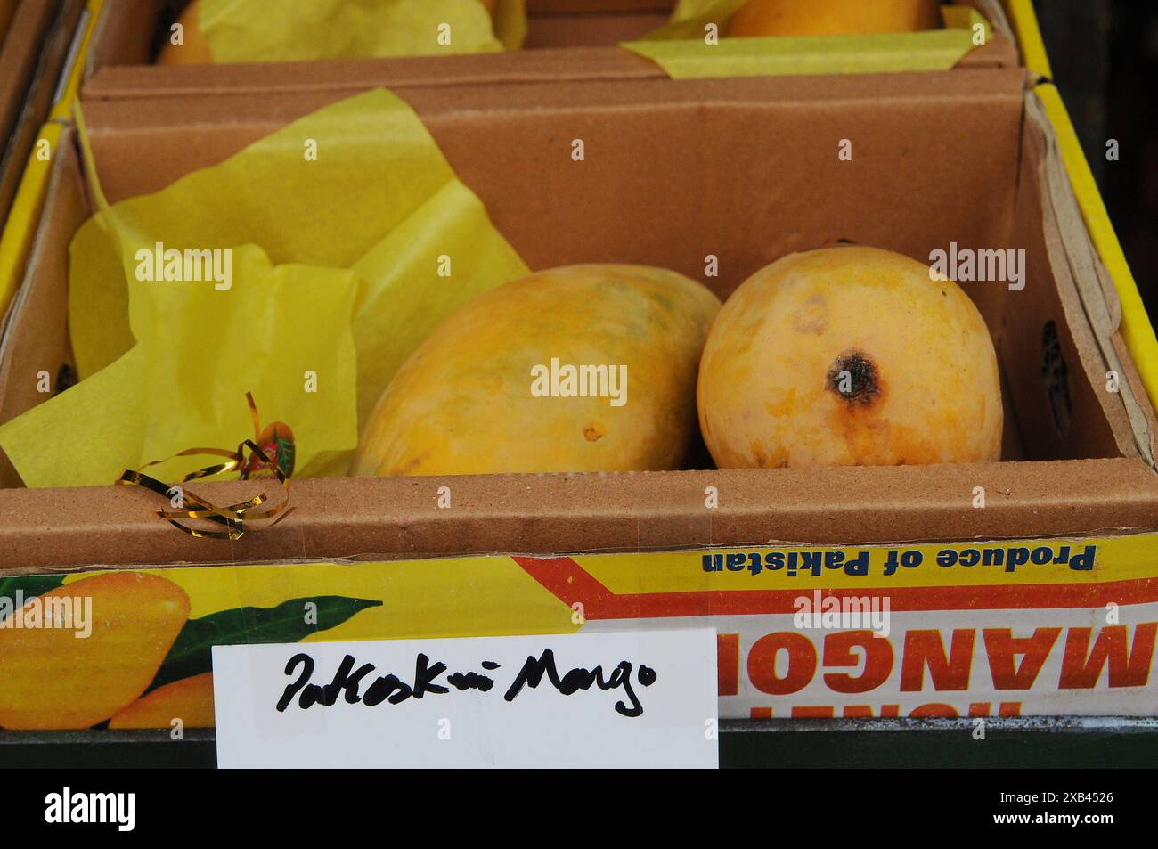 Copenhagen/ Denmark/10 JUNE 2024/Mideats food maket sell Pakistani prouce hney mangoes in Copenhagen. Photo.Francis Joseph Dean/Dean Pictures Not for commercial use Stock Photo