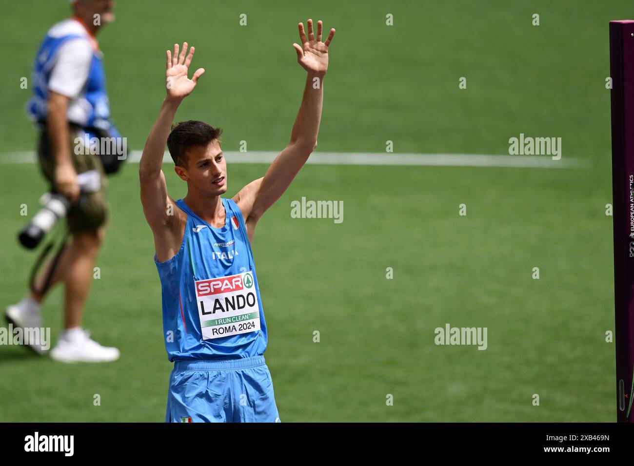 Rome, Italy. 09th June, 2024. Manuel Lando of Italy in action during