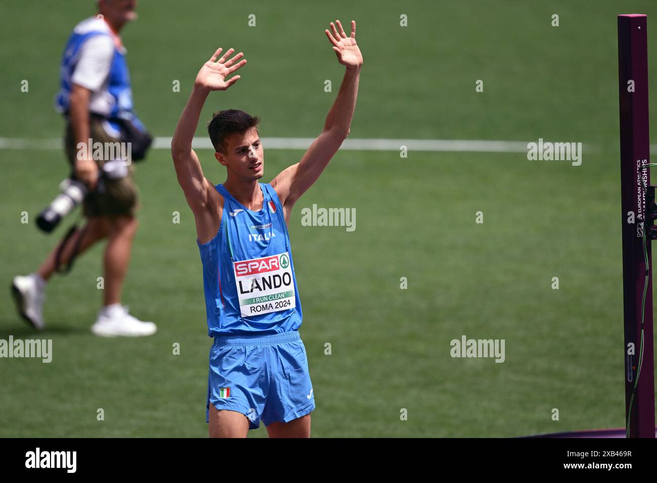 Rome, Italy. 09th June, 2024. Manuel Lando of Italy in action during