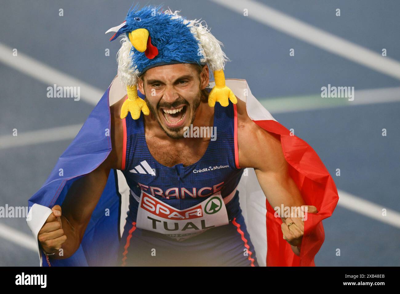 Rome, Italy. 09th June, 2024. Gabriel Tual of France wins the final of