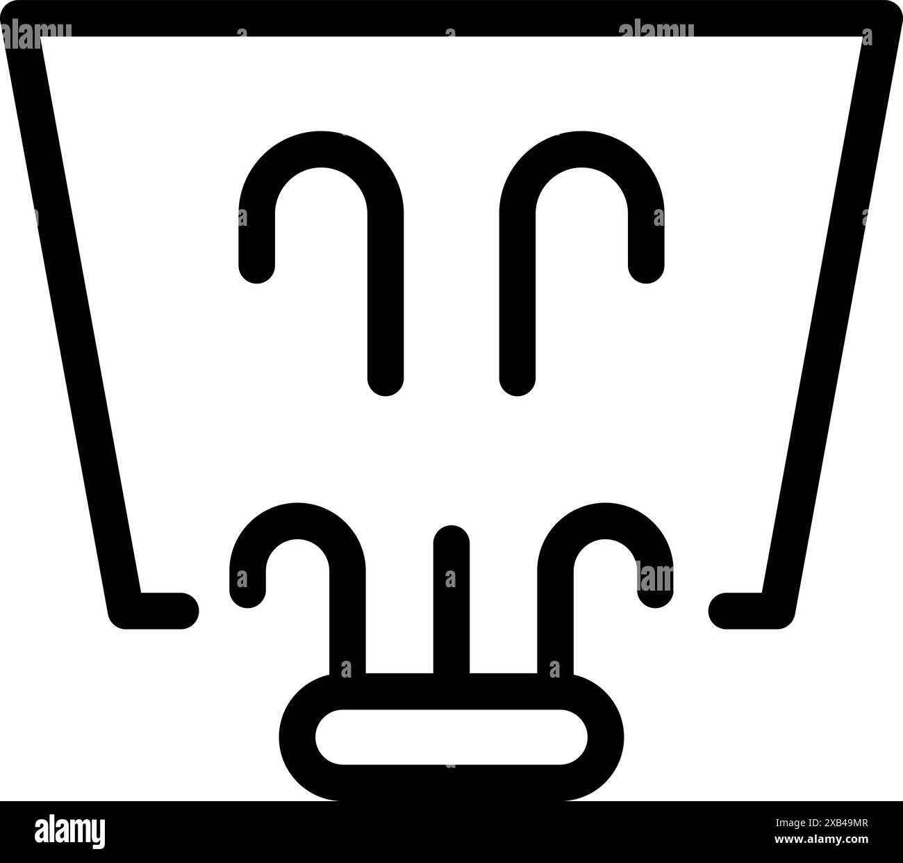 Washing instructions, gentle cycle with three bars icon representing