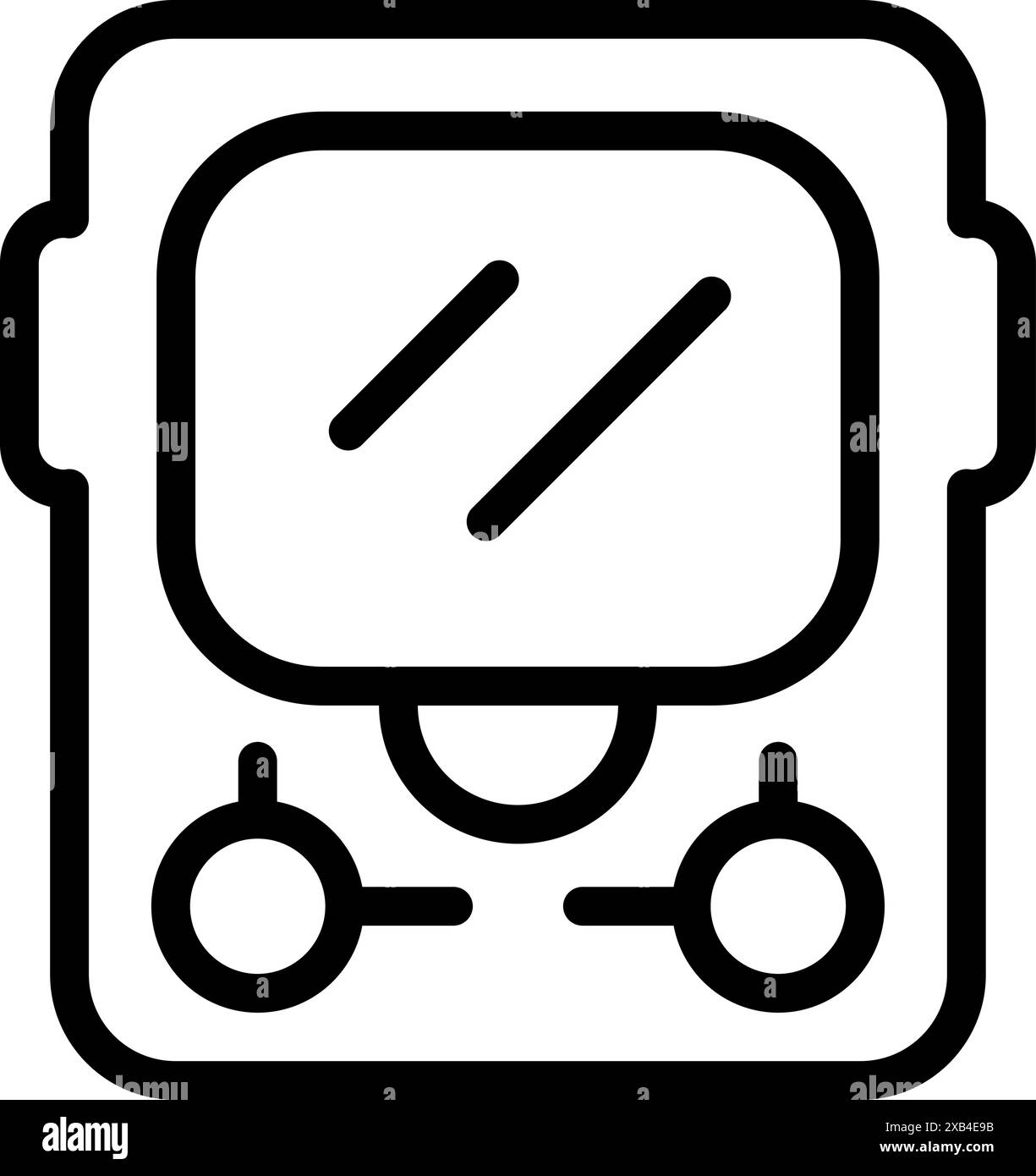 Virtual reality glasses headset showing augmented reality experience Stock Vector