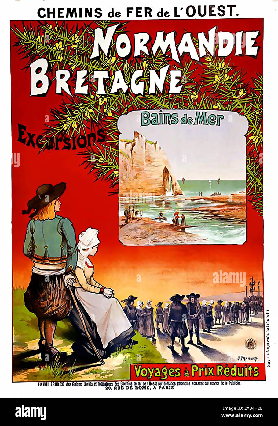 Normandie poster hi-res stock photography and images - Alamy, image size:910x1390