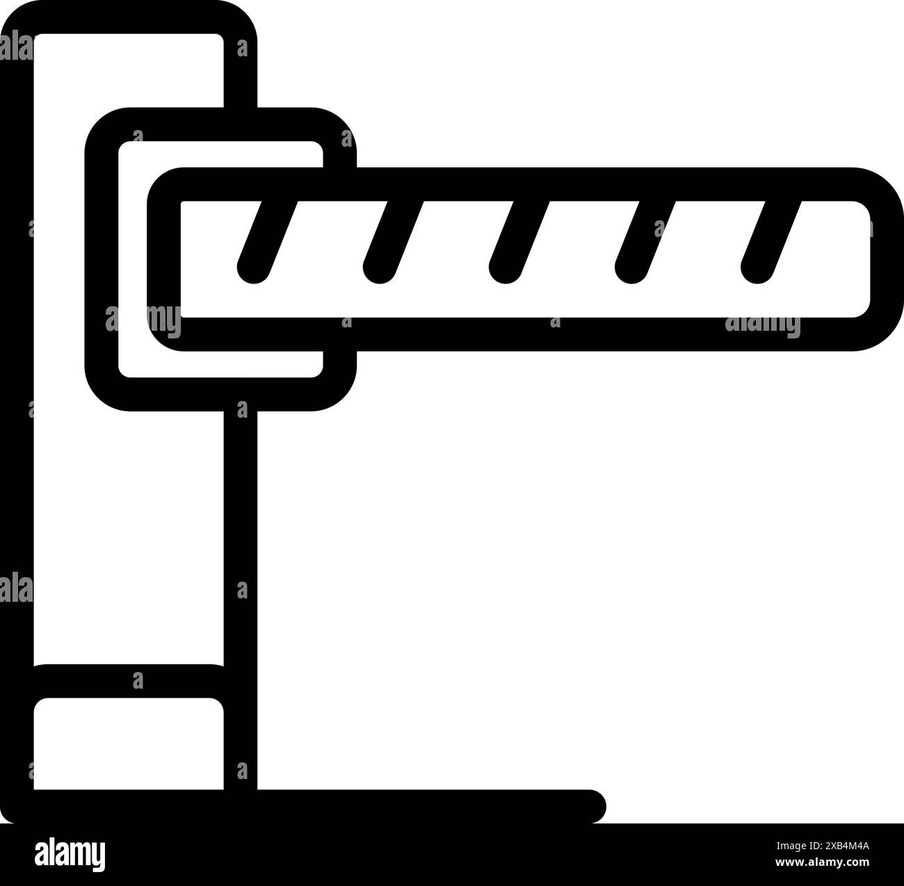 Automatic barrier gate closing down limiting access to private parking