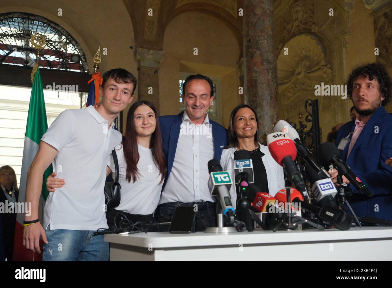 Turin - Regional elections - governor Alberto Cirio of the centre-right ...