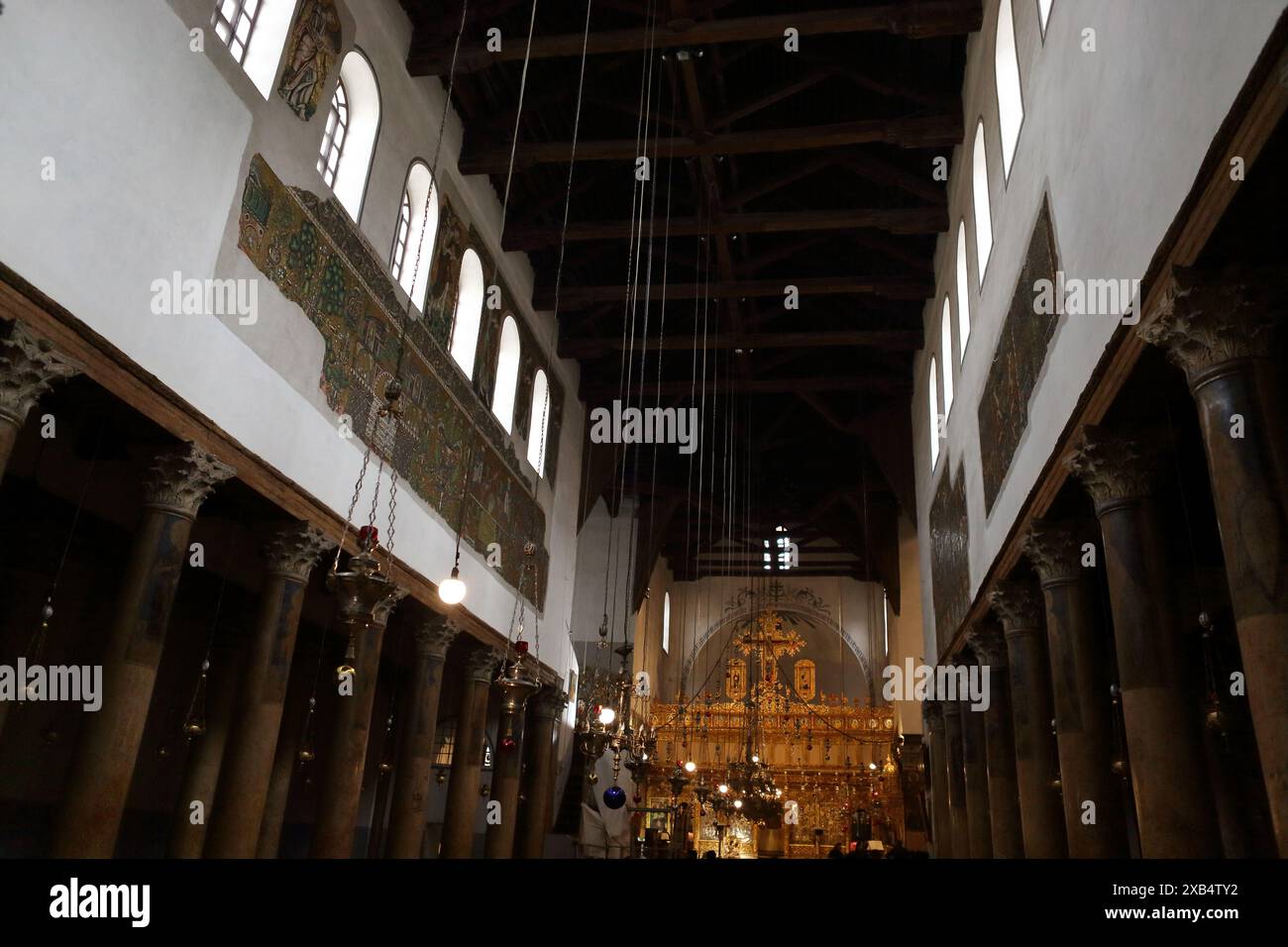 The basilca of the Church of the Nativity in the far center is the The basilca of the Church of the Nativity in the far center is the