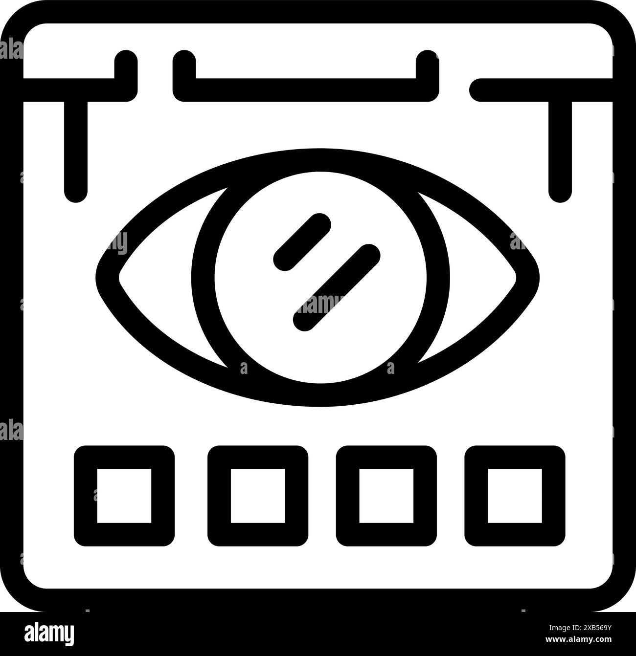 Software is tracking eye movements and displaying the data from a user research study Stock Vector