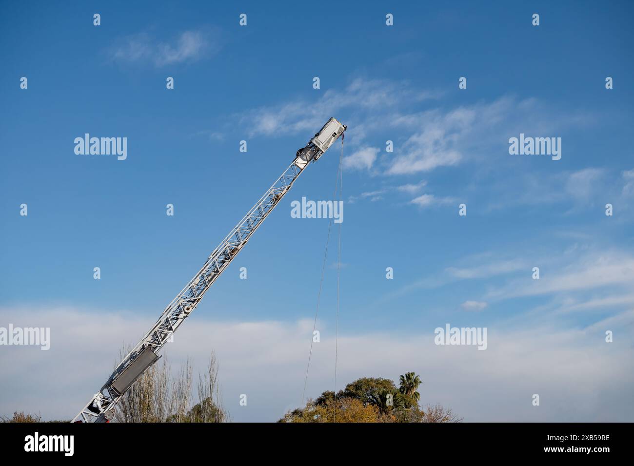 Fire truck ladder climbing hi-res stock photography and images - Alamy
