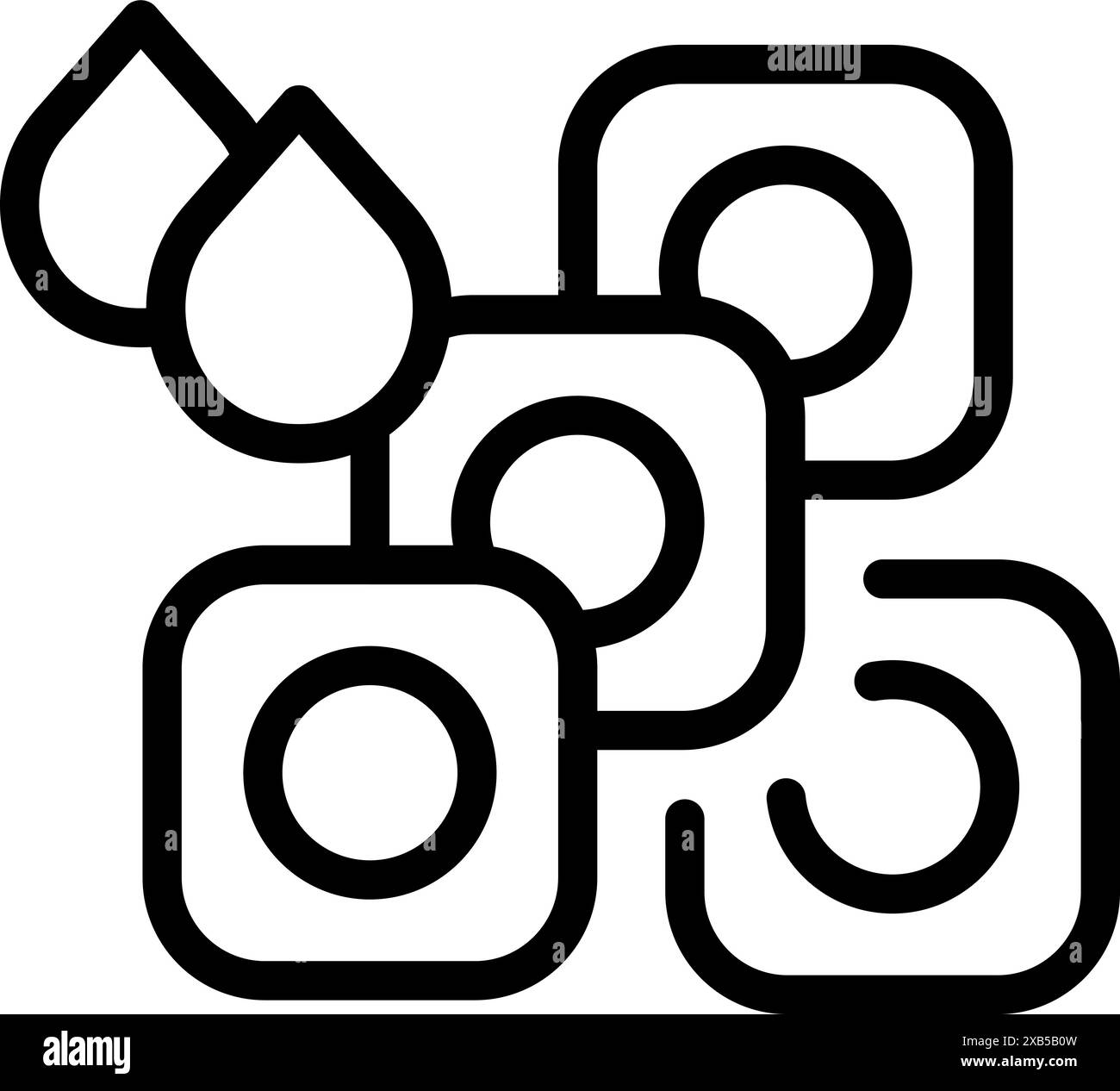 Illustration depicting a water supply system, emphasizing the ...