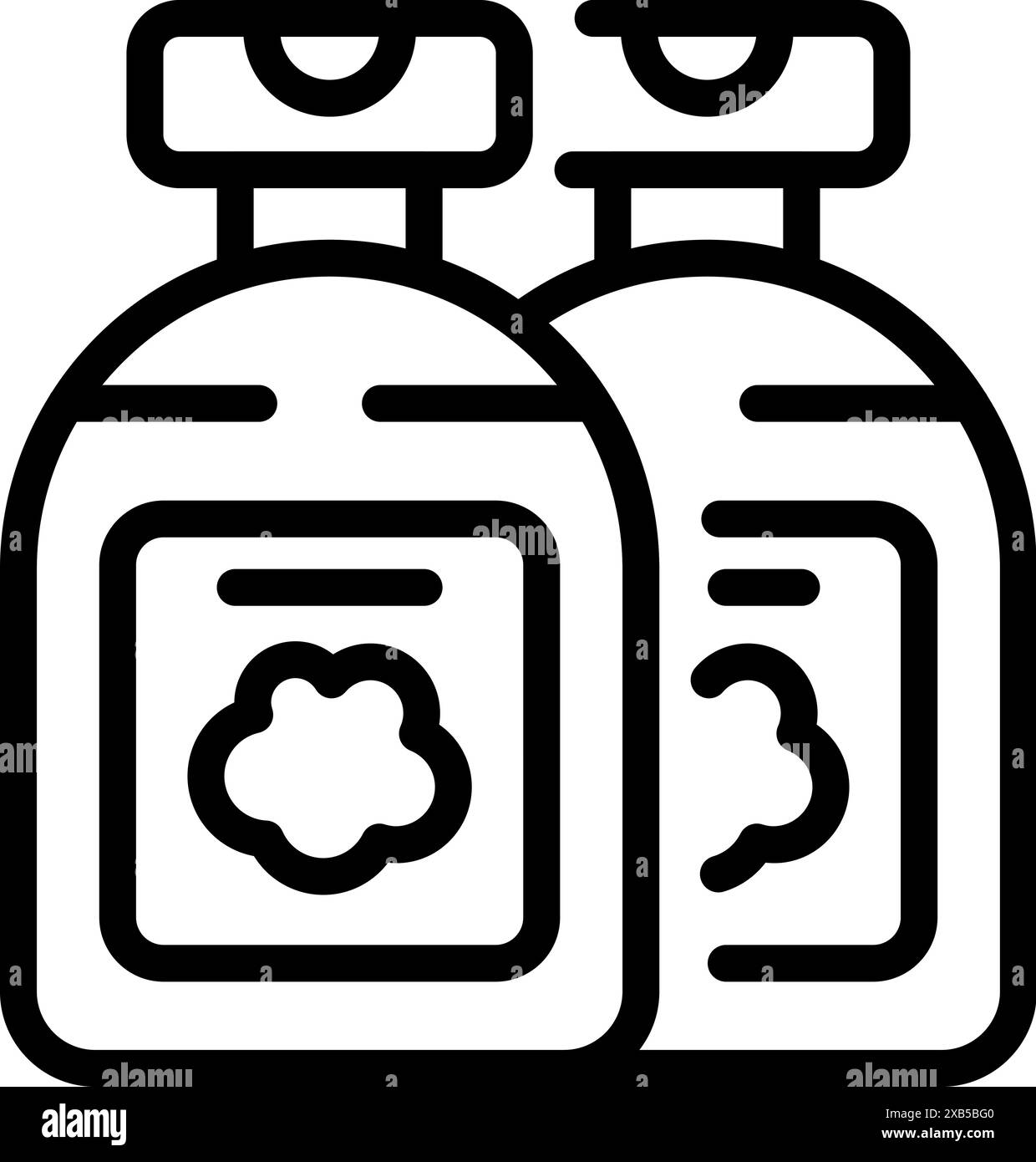 Two plastic shampoo bottles Stock Vector Images - Alamy