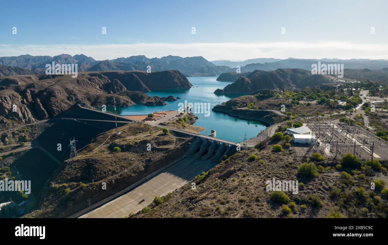 Los Reyunos Dam, San Rafael, Mendoza, Argentina. Stock Photo