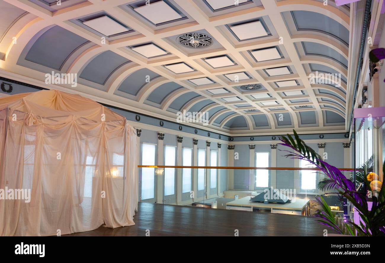Shrewsbury Museum and Art Gallery, the Square, Shrewsbury. Formerly a Music Hall. Image taken in May 2024. Stock Photo