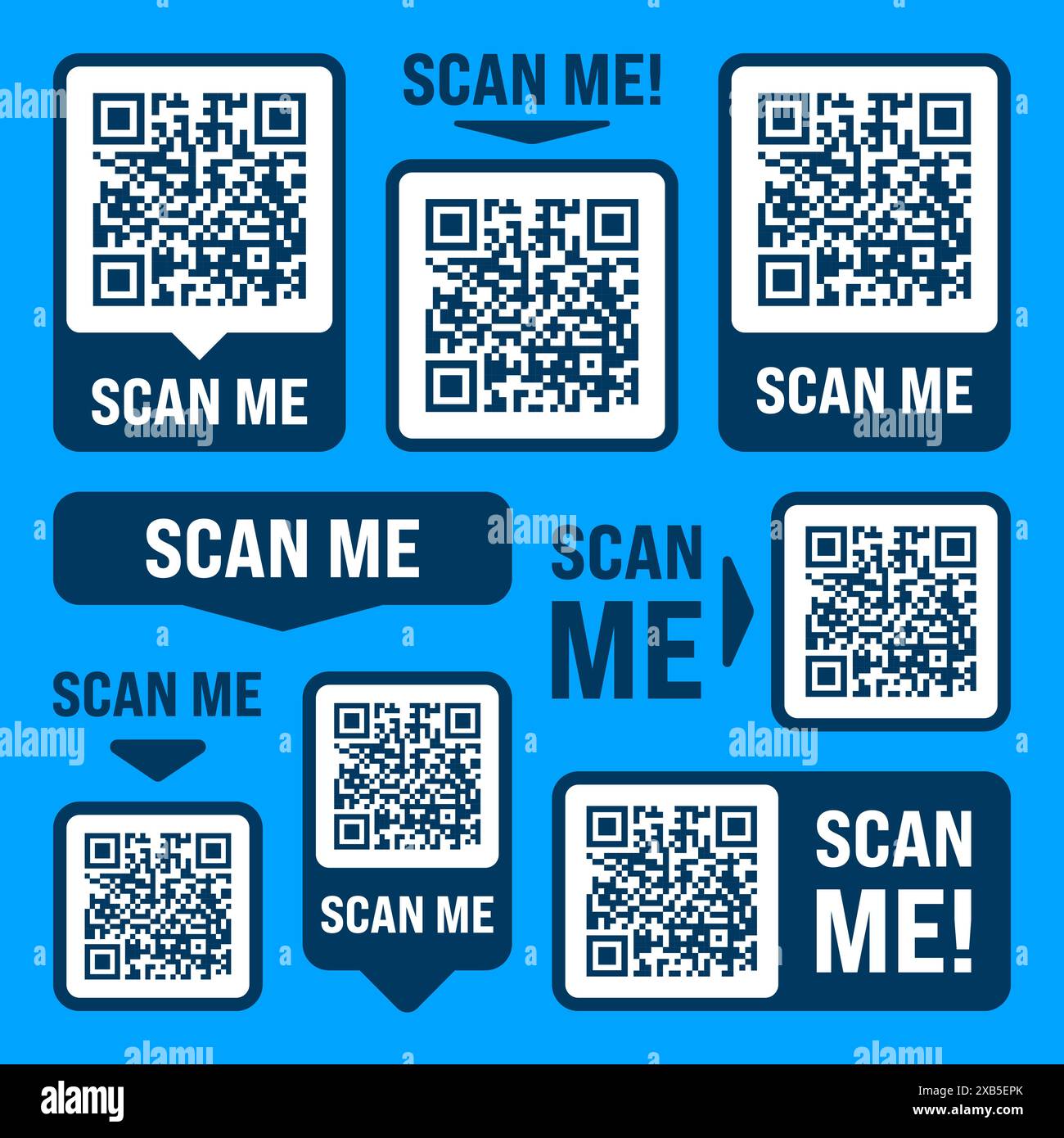 Scan me QR code sticker with text. Online payment. Special offer sale ...