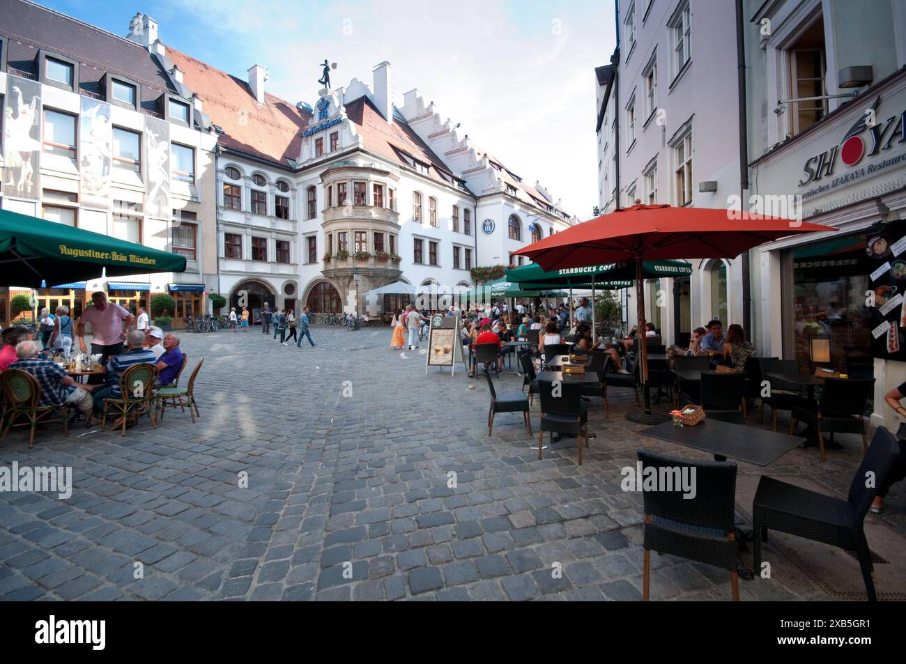 Germany, Bavaria, Munich, Platzl Square, Hofbrauhaus Famous Beer Hall Stock Photo
