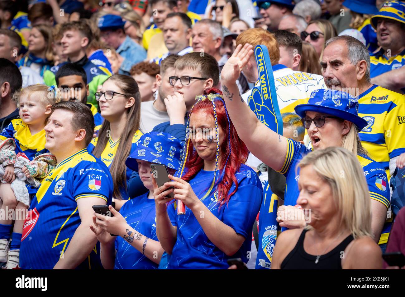 The 2024 Betfred Challenge Cup Final at Wembley Stadium between Warrington and Wigan. Female