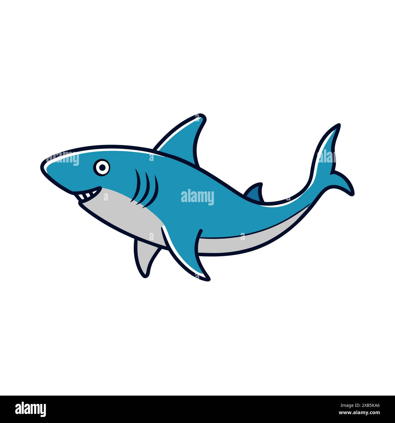 Basking Shark knocks icon vector illustration. AI generated image