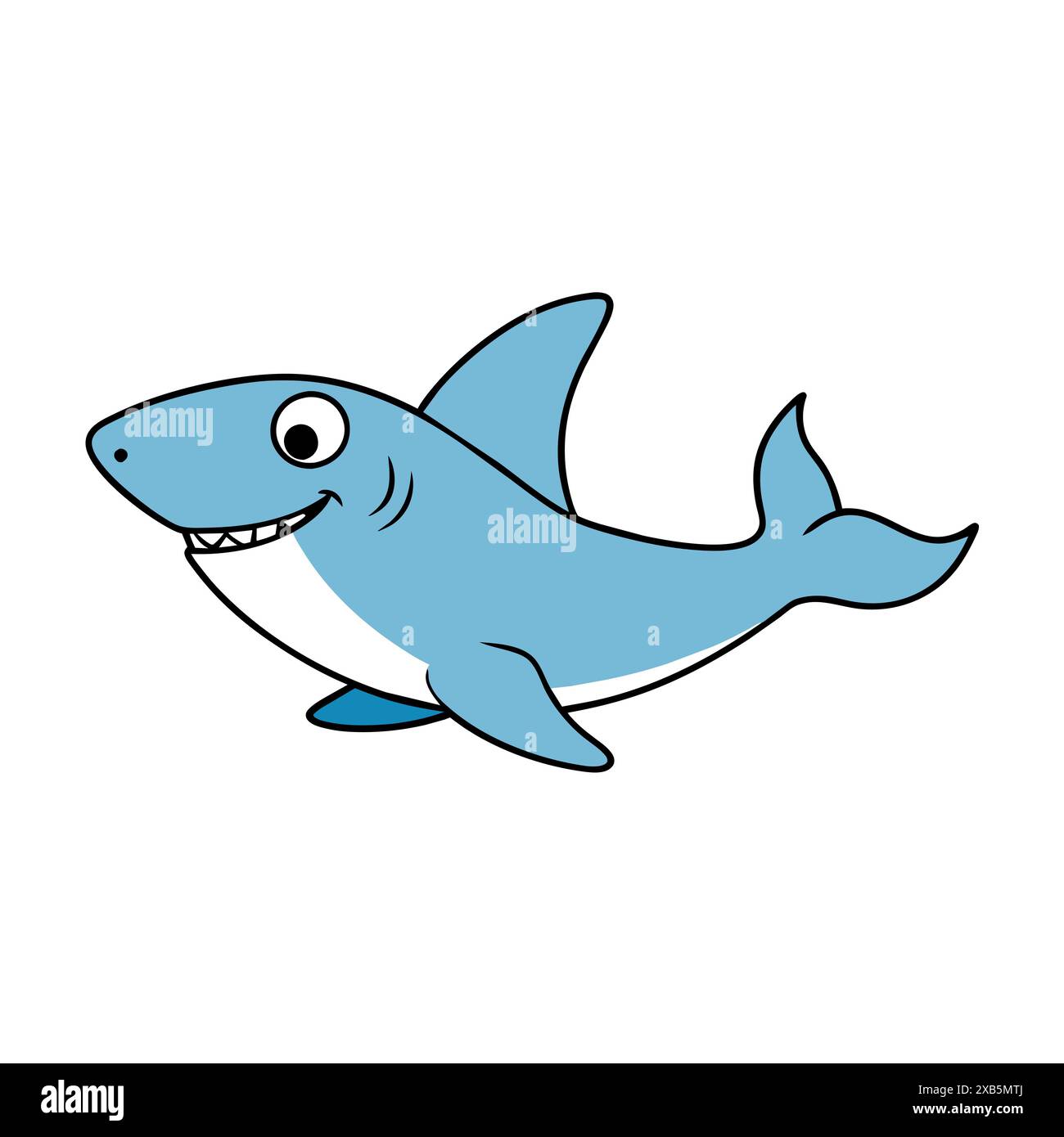 Basking Shark learns icon vector illustration. AI generated image